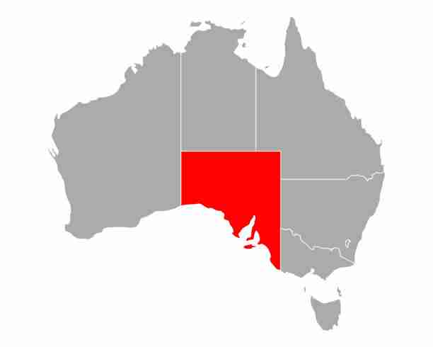 Map of South Australia in Australia